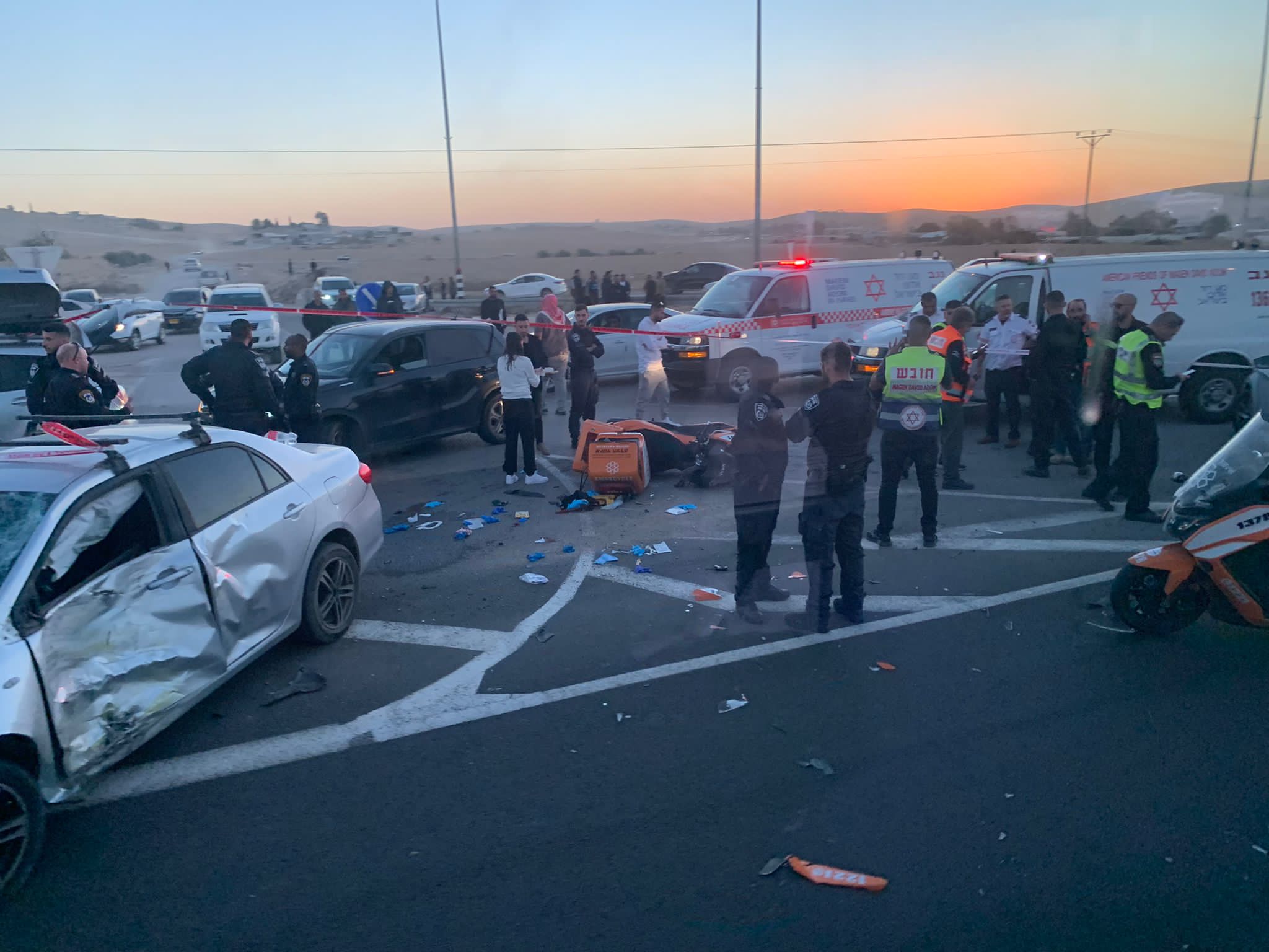 זירת התאונה בכביש 25 שבה נהרג הרוכב בן ה-44