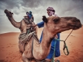 Camel riding in Merzouga, Morocco.