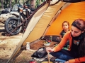 Camping and cooking in Poland.