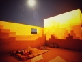 Sleeping on a hotel rooftop, Morocco.